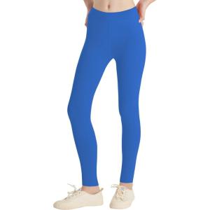 imageQBK GirlsCotton Leggings 2T 3T 4T 5T to 12 Years  Ultra Soft ampamp Comfortable Footless Tights for Toddler to KidsRoyal Blue