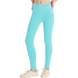 imageQBK GirlsCotton Leggings 2T 3T 4T 5T to 12 Years  Ultra Soft ampamp Comfortable Footless Tights for Toddler to KidsTurquoise