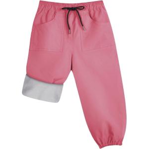 imageQBK Toddler Snow Pants Kids Fleece Lined Waterproof Ski Pants For Boys And GirlsPink