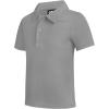 imageQBK Toddler to Youth Boys Performance Polo Kids Collared Golf Shirt School UniformGrey