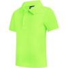 imageQBK Toddler to Youth Boys Performance Polo Kids Collared Golf Shirt School UniformNeon Green