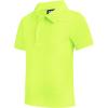 imageQBK Toddler to Youth Boys Performance Polo Kids Collared Golf Shirt School UniformNeon Yellow