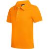 imageQBK Toddler to Youth Boys Performance Polo Kids Collared Golf Shirt School UniformOrange