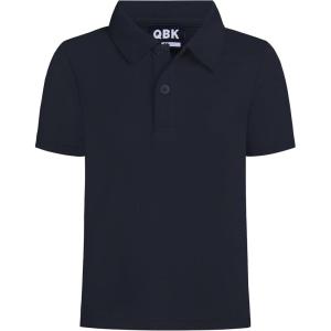 imageQBK Toddler to Youth Boys Performance Polo Kids Collared Golf Shirt School UniformNavy