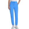 image:imageYoga Scrub Pants for Women Jogger Style High Rise Slim Fit Scrub Leggings with 5 Pockets AntiWrinkle amp Knit Yoga WaistbandCeil Blue