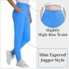image:imageYoga Scrub Pants for Women Jogger Style High Rise Slim Fit Scrub Leggings with 5 Pockets AntiWrinkle amp Knit Yoga WaistbandCeil Blue