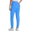 image:imageYoga Scrub Pants for Women Jogger Style High Rise Slim Fit Scrub Leggings with 5 Pockets AntiWrinkle amp Knit Yoga WaistbandCeil Blue