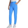 image:imageYoga Scrub Pants for Women Jogger Style High Rise Slim Fit Scrub Leggings with 5 Pockets AntiWrinkle amp Knit Yoga WaistbandCeil Blue