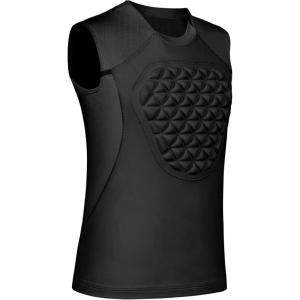 image:imageQBK Toddler Baseball Chest Protector Softball Padded Compression Shirt Heart Sternum Guard for T Ball amp FootballBlack