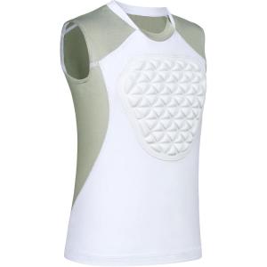 image:imageQBK Toddler Baseball Chest Protector Softball Padded Compression Shirt Heart Sternum Guard for T Ball amp FootballGrey