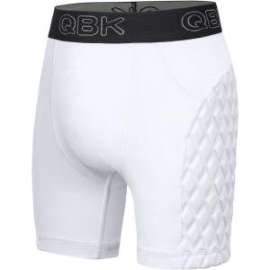 image:imageQBK Toddler Sliding Shorts with Cup Boys Padded Compression Slider Shorts for Baseball amp FootballWhite