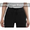 image:imageQBK High Rise Yoga Scrub Pants Women  Straight Wide Leg Uniform Pants with Cargo Pocket AntiWrinkle amp Knit Yoga WaistbandBlack