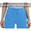 image:imageQBK High Rise Yoga Scrub Pants Women  Straight Wide Leg Uniform Pants with Cargo Pocket AntiWrinkle amp Knit Yoga WaistbandCeil Blue