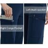 image:imageQBK High Rise Yoga Scrub Pants Women  Straight Wide Leg Uniform Pants with Cargo Pocket AntiWrinkle amp Knit Yoga WaistbandNavy
