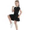 image:imageQBK Girls Cotton T Shirts 2T12Years Puff Sleeve Crew Neck Tops for Toddlers amp KidsBlack