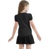 image:imageQBK Girls Cotton T Shirts 2T12Years Puff Sleeve Crew Neck Tops for Toddlers amp KidsBlack