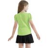 image:imageQBK Girls Cotton T Shirts 2T12Years Puff Sleeve Crew Neck Tops for Toddlers amp KidsLight Green