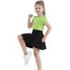 image:imageQBK Girls Cotton T Shirts 2T12Years Puff Sleeve Crew Neck Tops for Toddlers amp KidsLight Green