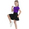 image:imageQBK Girls Cotton T Shirts 2T12Years Puff Sleeve Crew Neck Tops for Toddlers amp KidsPurple