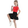 image:imageQBK Girls Cotton T Shirts 2T12Years Puff Sleeve Crew Neck Tops for Toddlers amp KidsRed