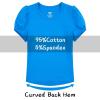 image:imageQBK Girls Cotton T Shirts 2T12Years Puff Sleeve Crew Neck Tops for Toddlers amp KidsRoyal Blue