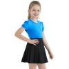 image:imageQBK Girls Cotton T Shirts 2T12Years Puff Sleeve Crew Neck Tops for Toddlers amp KidsRoyal Blue