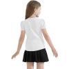 image:imageQBK Girls Cotton T Shirts 2T12Years Puff Sleeve Crew Neck Tops for Toddlers amp KidsWhite