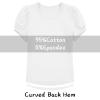 image:imageQBK Girls Cotton T Shirts 2T12Years Puff Sleeve Crew Neck Tops for Toddlers amp KidsWhite