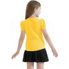 image:imageQBK Girls Cotton T Shirts 2T12Years Puff Sleeve Crew Neck Tops for Toddlers amp KidsYellow
