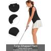 image:imageQBK Womens Sleeveless Golf Polo Shirts VNeck Collared Tennis Tank Tops UPF 50 Quick Dry Lightweight Athletic ShirtBlack