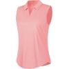 image:imageQBK Womens Sleeveless Golf Polo Shirts VNeck Collared Tennis Tank Tops UPF 50 Quick Dry Lightweight Athletic ShirtLight Pink