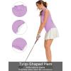 image:imageQBK Womens Sleeveless Golf Polo Shirts VNeck Collared Tennis Tank Tops UPF 50 Quick Dry Lightweight Athletic ShirtLight Purple
