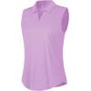 image:imageQBK Womens Sleeveless Golf Polo Shirts VNeck Collared Tennis Tank Tops UPF 50 Quick Dry Lightweight Athletic ShirtLight Purple