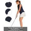 image:imageQBK Womens Sleeveless Golf Polo Shirts VNeck Collared Tennis Tank Tops UPF 50 Quick Dry Lightweight Athletic ShirtNavy
