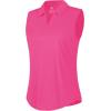 image:imageQBK Womens Sleeveless Golf Polo Shirts VNeck Collared Tennis Tank Tops UPF 50 Quick Dry Lightweight Athletic ShirtRose
