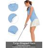 image:imageQBK Womens Sleeveless Golf Polo Shirts VNeck Collared Tennis Tank Tops UPF 50 Quick Dry Lightweight Athletic ShirtSky Blue