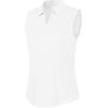 image:imageQBK Womens Sleeveless Golf Polo Shirts VNeck Collared Tennis Tank Tops UPF 50 Quick Dry Lightweight Athletic ShirtWhite